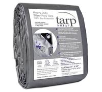 Kotap 2,4 m x 6,1 m Heavy-Duty 14 by 14 Cross Weave UV Blocking 10-mil Silver Poly TARP, item: trs-0820