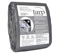 Kotap TRS-1225 Telone di Protezione/Copertura Resistente, Tessuto Superiore per Una Maggiore longevità, 10 Mil, Argento, Size: 12' X 25'