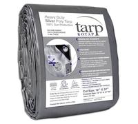 Kotap, TRS-1632, Telone da 4,8 x 9,7 m telone di protezione/copertura resistente, tessuto superiore per una maggiore longevità, 10 mil multiuso, impermeabile, argento, confezione da 1