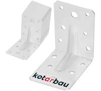 KOTARBAU® 12 Pezzi Staffa Angolare - Acciaio Zincato - 75 x 75 x 55 mm - Argento - Staffe Angolari per Legno - Squadretta Angolare 90 Gradi - Resistente alla Corrosione