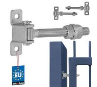 KOTARBAU® 2 cerniere per cancelli regolabili M16-130 mm, in acciaio zincato, con piastra di fissaggio, piastra di fissaggio, cerniera per porta, filettatura