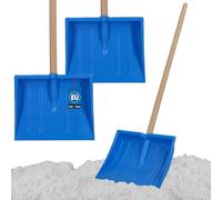 KOTARBAU® 2 pezzi Pala da Neve per Bambini - Plastica - 25x20 cm - Blu - Badile con Manico Legno - Paletta Neve Bambini - Mini Pala - per Giocare All'Aperto