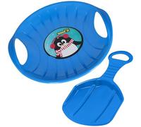 KOTARBAU® 2 Pezzi Slittino da Neve per Bambini - PVC - 60 cm - Blu - Slittini per la Neve 34 x 53 cm - Slitta per Bambini - con Manici Ergonomici - Leggero Resistente