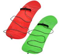KOTARBAU® 2 pezzi Tavola Snowboard Bambini - PVC - 68x20 cm - Rosso & Verde - Snowboard Bambino - senza Attacchi - con Corda - Slittino Da Neve - Slittini per la Neve - Leggero Resistente