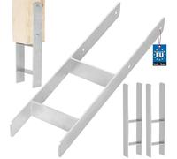 KOTARBAU® 2 supporti per pali ad H per calcestruzzo, 150 mm/600 mm, in acciaio galvanizzato, argento, ancoraggi per pali con ancora, in acciaio