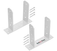 KOTARBAU® 2 supporti per pali da 140 mm, TT in acciaio zincato a caldo, per ancoraggio, per pali in legno, pali di legno, pali in metallo, base per pali quadrati