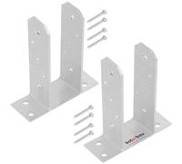 KOTARBAU® 2 supporti per pali da 70 mm, TT zincato a caldo, in acciaio per tasselli, ancoraggio per calcestruzzo, per pali in legno, pali in legno, pali di recinzione in metallo per pali quadrati