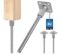 KOTARBAU® 2 supporti per pali regolabili in altezza 80 x 330 mm, in acciaio zincato, per pali e recinzioni