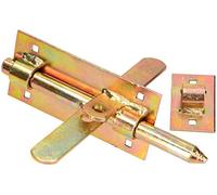 KOTARBAU® 203 mm (7.99 in) Leva a doppia faccia Bullone Cancello Chiusura Scrocco Chiusura a scatto Bullone a barilotto Capannone Fienile Galvanizzato Giallo