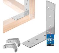 KOTARBAU® 25 connettori angolari 60 x 60 x 20 mm, in acciaio zincato argento, angolo per carichi pesanti, angolo per mobili, lamiera angolare in legno, angolo di scaffale, in metallo, stabile