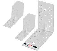 KOTARBAU® 25 Pezzi Staffa Angolare - Acciaio Zincato - 150 x 150 x 80 mm - Argento - Staffe Angolari per Legno - Squadretta Angolare 90 Gradi - Resistente alla Corrosione