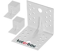 KOTARBAU® 25 Pezzi Staffa Angolare - Acciaio Zincato - 80 x 80 x 80 mm - Argento - Staffe Angolari per Legno - Squadretta Angolare 90 Gradi - Resistente alla Corrosione