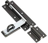 KOTARBAU® 260 mm (10.24 in) Bullone Chiusura a scatto Porta Chiusura a scatto Barilotto Capannone Bullone Fienile Verniciato a polvere Nero/Argento zincato