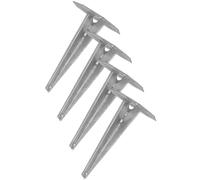 KOTARBAU® 4 picchetti per illuminazione da giardino, 175 mm, in acciaio zincato, picchetto di messa a terra, ancoraggio a terra, supporto a terra per lampade da giardino, boccola a terra