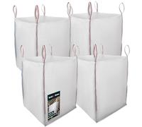 KOTARBAU® 4 sacchi per rifiuti da giardino, 90 x 90 x 120 cm, stabili, aperti, 1000 kg, in polipropilene, per carichi pesanti, da giardino, per albero, da giardino, per rifiuti