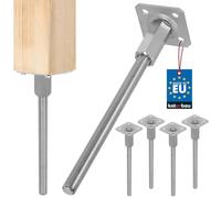 KOTARBAU® 4 supporti regolabili in altezza 80 x 330 mm, in acciaio zincato, per pali e recinzioni
