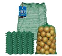 KOTARBAU® 50 sacchetti Raschel 40x60 cm, rete verde, perfetti per conservare patate, cipolle, frutta e verdure, portata fino a 15 kg.