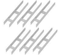 KOTARBAU® 6 supporti per pali ad H per calcestruzzo, 100 mm/600 mm, in acciaio galvanizzato, argento, ancoraggi per pali con ancora, in acciaio