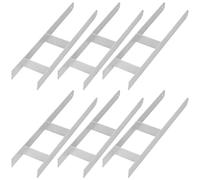 KOTARBAU® 6 supporti per pali ad H per calcestruzzo, 140 mm/600 mm, in acciaio galvanizzato, argento, ancoraggi per pali con ancora, in acciaio