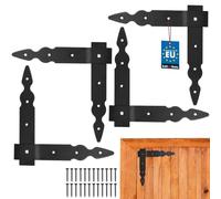 KOTARBAU® Angolo piatto per tapparelle, 200 x 200 x 35 mm, set da 4 pezzi | Angolo decorativo, angolo per mobili, stile retrò, angolo decorativo, raccordi per finestre, acciaio verniciato a polvere