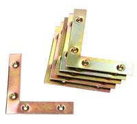 KOTARBAU Angolo Quadrato 70x70x14mm Zincato Dorato Semplice per Rinforzare le Finestre Porte Strutture di Legno Connettore Angolare Conettore