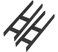 KOTARBAU® Base per palo a H per installazione a parete, staffa di ancoraggio in