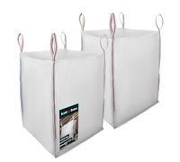 KOTARBAU® Big Bag, 2 sacchi per rifiuti da giardino, 90 x 90 x 120 cm, stabili, aperti, 1000 kg, in polipropilene, per carichi pesanti, da giardino, da giardino, per rifiuti