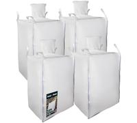 KOTARBAU® Big Bag - 4 sacchi per rifiuti da giardino, 90 x 90 x 160 cm, imbuto superiore e inferiore, 1000 kg, in polipropilene, per carichi pesanti, da giardino, da giardino