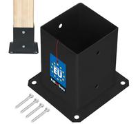 KOTARBAU® Boccola a vite 100 x 100 mm, supporto per pali quadrati in legno, pali da pavimento, supporto per recinzione, manicotto, piastra di base, ancoraggio zincato a caldo, verniciato a polvere