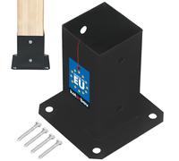 KOTARBAU® Boccola a vite 70 x 70 mm, supporto per pali quadrati in legno, pali da pavimento, supporto per recinzione, manicotto, piastra di base, ancoraggio zincato a caldo, verniciato a polvere