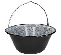 KOTARBAU® Bollitore per gulasch ungherese smaltato x L da appendere al telaio a tre gambe, Nero , 25 l, Pratico