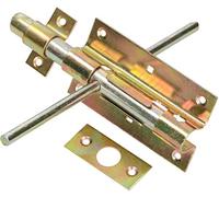 KOTARBAU® Bullone del perno 150/16 bullone serratura zincata su entrambi i lati dorato metallo cancello bullone porta bullone porta stabile bulone serratura