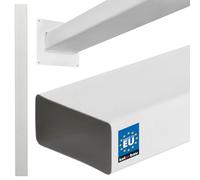 KOTARBAU® Canale piatto 110 mm x 55 mm condotto di ventilazione in plastica lunghezza 150 cm efficiente sistema a canale piatto per una ventilazione ottimale bianco