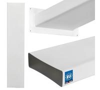 KOTARBAU® Canale piatto 204 mm x 60 mm condotto di ventilazione in plastica lunghezza 100 cm efficiente sistema a canale piatto per una ventilazione ottimale cappa aspirante bianco