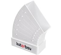 KOTARBAU® Canale piatto ad arco 3° - 48° raccordo orizzontale per canale, 55 mm x 110 mm, canale piatto in PVC, canale di transizione dell'aria di uscita