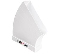 KOTARBAU® Canale piatto ad arco 3° - 48° raccordo orizzontale per canale 60 mm x 204 mm, per canale piatto in PVC, canale di transizione dell'aria di uscita
