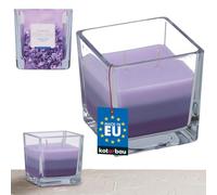 KOTARBAU® Candela profumata a 2 stoppini in vetro Lavanda candela due stoppini tricolore idea regalo aromaterapia decorazione candele durata fino a 32 ore