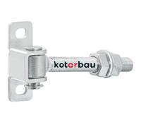 KOTARBAU® Cardini Per Cancello - Acciaio - 130 mm M16 - Argento - Cardine Regolabile per Cancello - Cerniera Zincata - Per Cancelli Da Giardino E Legno - Cerniere Portone Ferro