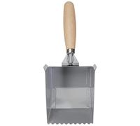 KOTARBAU Cazzuola adesiva da 100 - 420 mm, manico in legno, per calcestruzzo poroso, malta, paletta, paletta, dentatura rettangolare (100 mm)
