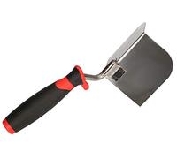 KOTARBAU® Cazzuola angolare, in acciaio inox, 80 mm x 65 mm, con manico in plastica, per la lavorazione di angoli esterni nelle pareti