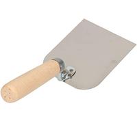 KOTARBAU® Cazzuola in acciaio inox 128 mm x 100 mm con manico in legno, cazzuola per intonaco, spatola rettangolare, spatola per stuccatori indispensabile per lavori di muratura
