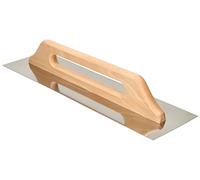 KOTARBAU® Cazzuola lisciante in acciaio inox 480 mm dentatura spatola lisciante con manico in legno