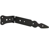 KOTARBAU® Cerniera 200 mm per Porta e Cancello - Nastro Verniciato a Polvere, Croce Superiore in Acciaio Inossidabile Nero