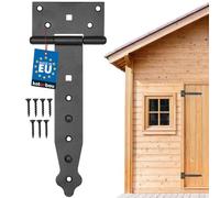 KOTARBAU® Cerniera per Cancello Legno 200 mm - Verniciato a polvere - Cerniere per Porte in Legno Cerniere per Cancelletto Giardino Cerniera Porta Legno Cardini per Cancello Nero