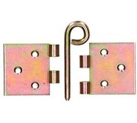 KOTARBAU - Cerniere da tavolo, 50 x 100 x 2 mm, arrotolate, zincate, colore giallo, Argento