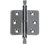 KOTARBAU Cerniere decorative per mobili, 45 x 45 mm, per mobili, universali, diversi colori, antiruggine, per sinistra/destra, robuste e pratiche (cromo sinistra)