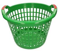 KOTARBAU® Cesto da Giardinaggio 25L Capacità Verde Traforato con Impugnature Morbide per Raccolta di Foglie Frutta da Giardinaggio