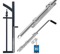 KOTARBAU® Chiavistello Per Porta - Acciaio Zincato - 42 cm - Argento - Catenaccio Robusto Per Cancelli - Sicurezza Garage - Catenaccio Stretto - Chiavistello Cancello