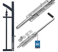 KOTARBAU® Chiavistello Per Porta - Acciaio Zincato - 42 cm - Argento - Catenaccio Robusto Per Cancelli - Sicurezza Garage - Catenaccio - Chiavistello Cancello