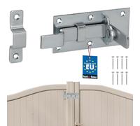 KOTARBAU® Chiavistello universale in acciaio, 50 x 100 mm, per porte e cancelli, chiavistello da giardino, serratura a chiave, resistente alle intemperie